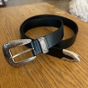 Anthropologie Engraved Western Belt